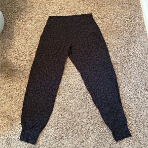 Lululemon Athletica Black Cheetah Patterned Joggers